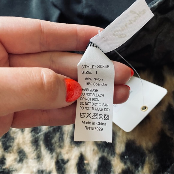 NWT Boutique gunmetal shimmer bandeau bikini - Picture 9 of 9